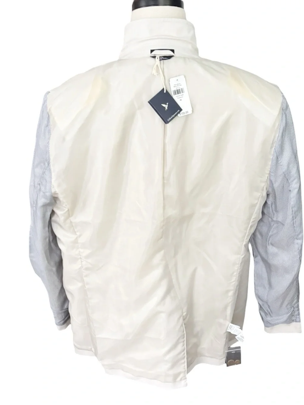 L.L. Bean signature collection plain weave tan blazer in Soapstone | size 46R
